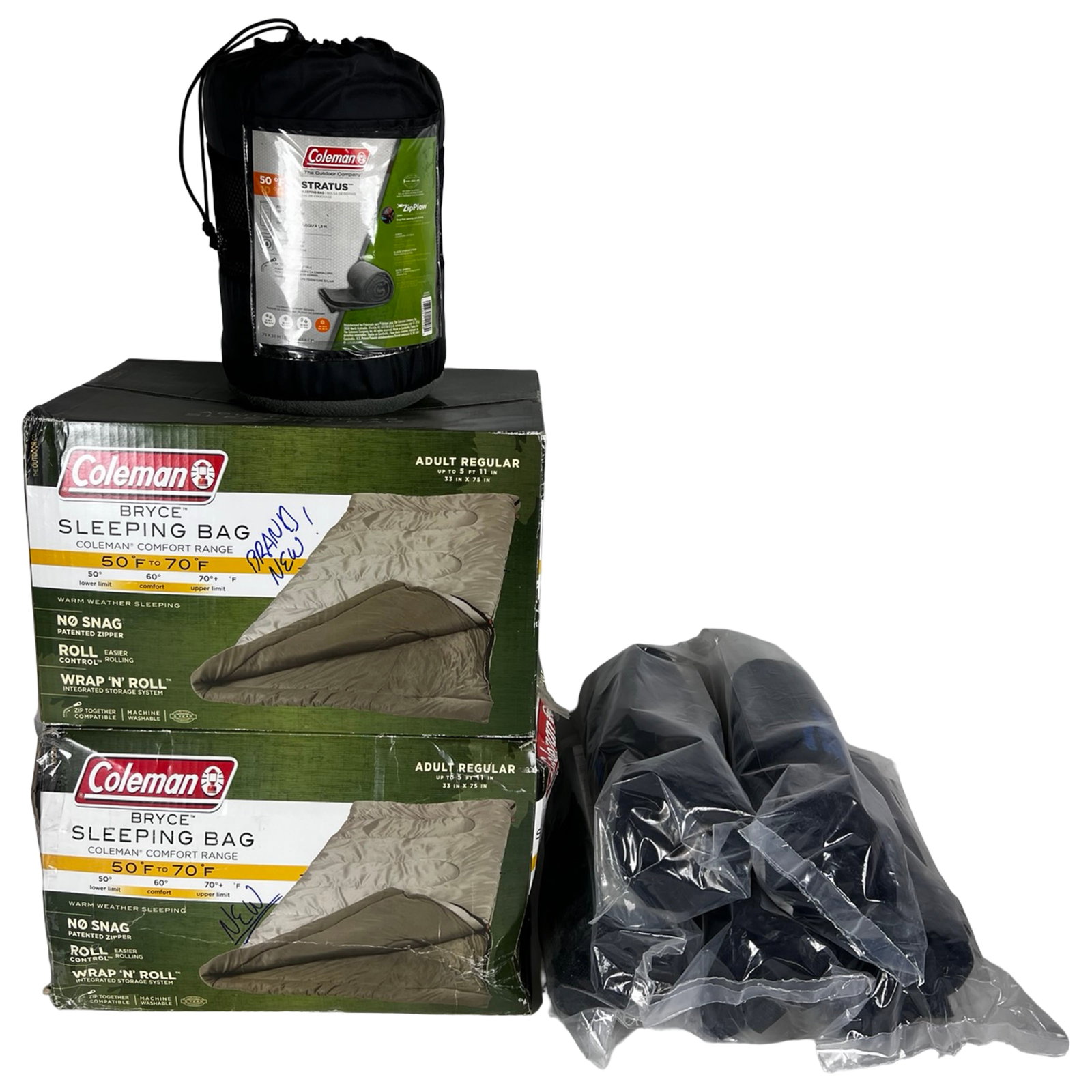 Coleman Sleeping Bags & Camping Gear Lot - New (1 of 4)