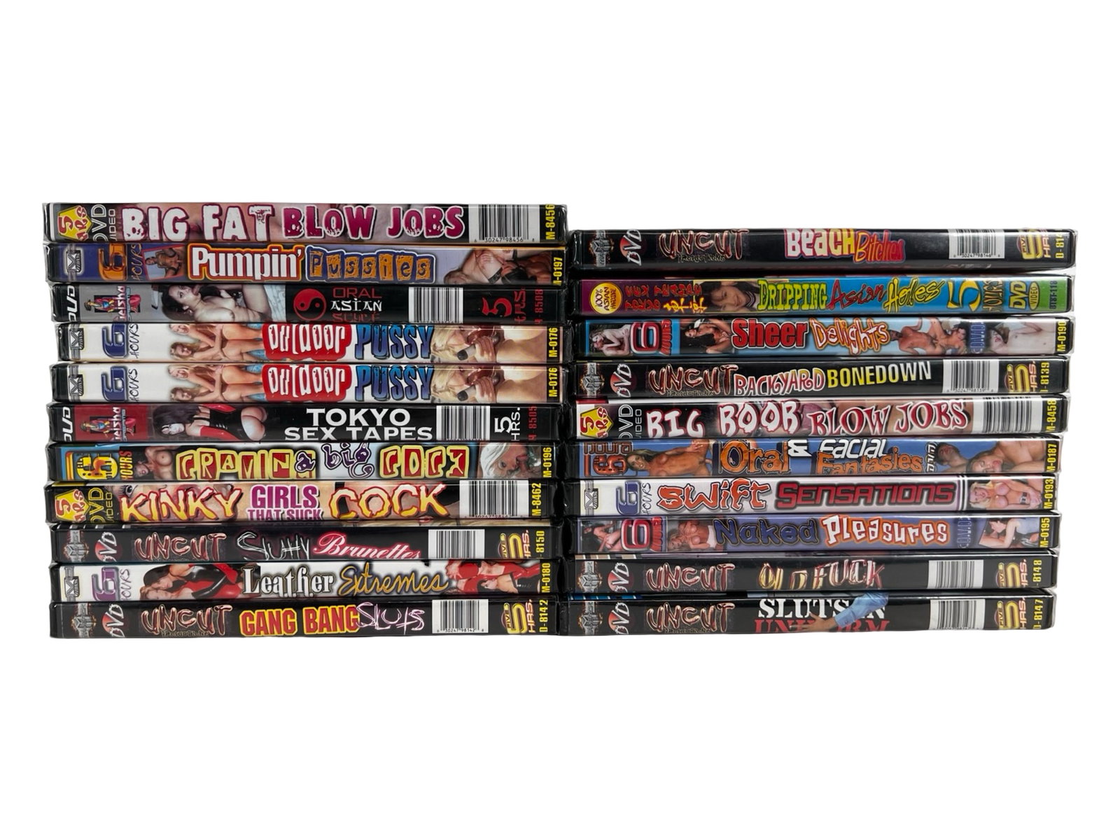 Assortment of XXX Adult Erotic Movies on DVDs: Assortment of XXX Adult Erotic Movies on DVDs. All Sealed.