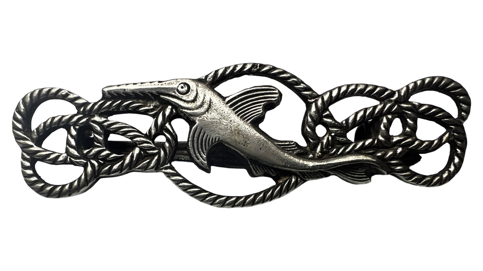 WWII German Kriegsmarine Small Units Combat Badge: Original WWII German Kriegsmarine Small Units Combat Badge (Kampfabzeichen der Kleinkampfmittel), featuring the distinctive entwined rope design with central swordfish motif. This example is struck in