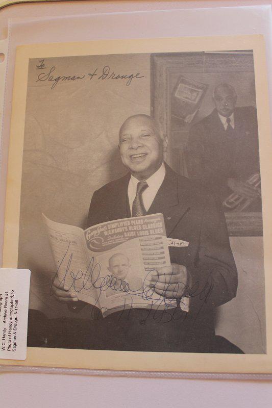 8x10 promo photo of WC Handy autographed promoting: 8x10 promo photo of WC Handy autographed promoting Handy's sheet music