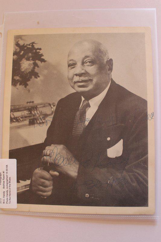 8x10 promo photo of WC Handy autographed promoting: 8x10 promo photo of WC Handy autographed promoting Handy's sheet music