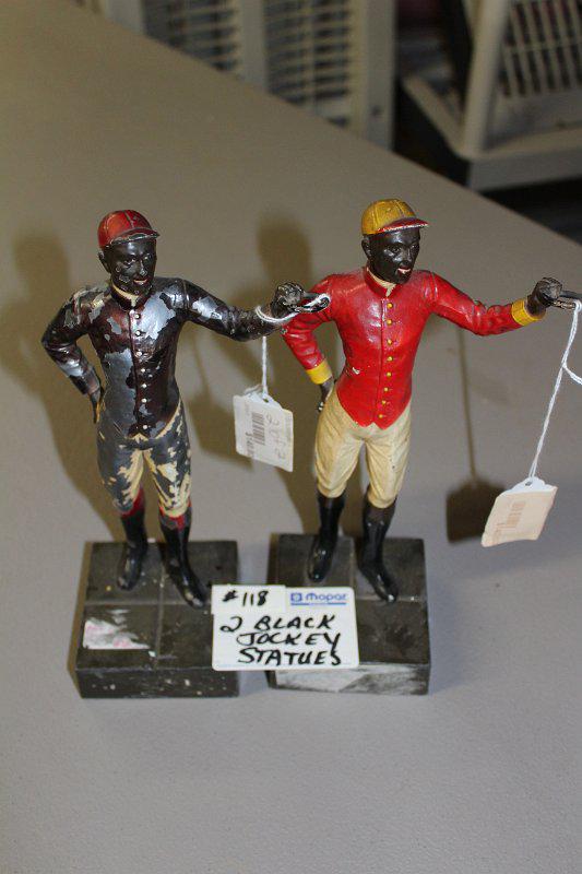2 Cast iron black jockey statues Feb 29, 2020 American Auction Co. in MS