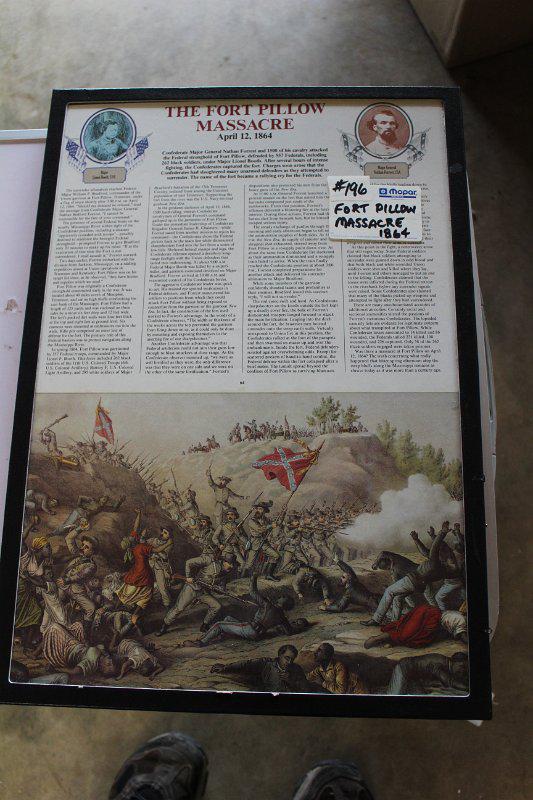 Fort Pillow Massacre story & painting framed and frame: Fort Pillow Massacre story & painting framed and frame of relics from the Fort Pillow battlefield. This is the battle in which Gen. N.B. Forrest massacred black union troops. 2 frames total