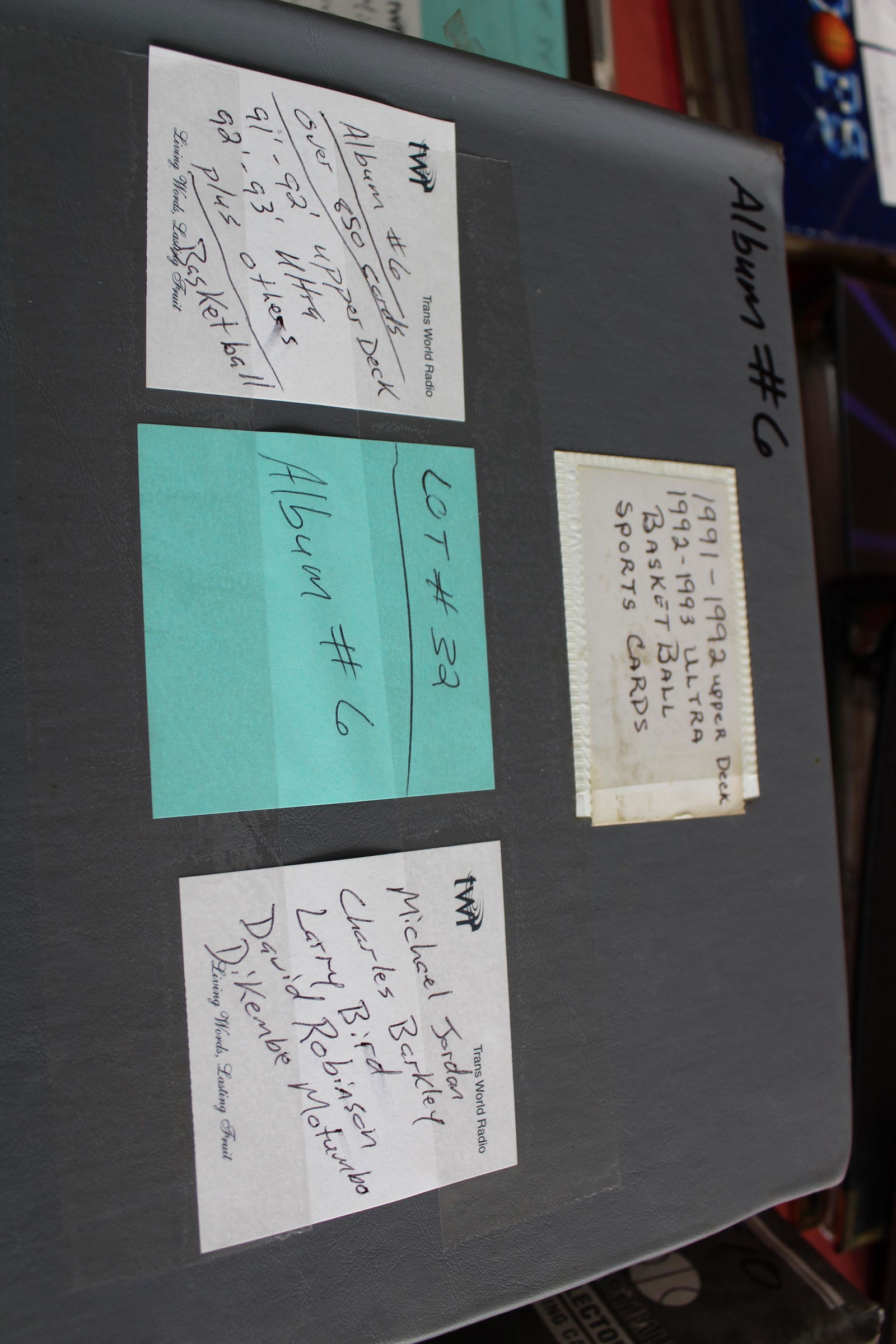 Album of misc. basketball cards; '91-92 Upper Deck,: Jordan, Barkley, Bird, David Robinson