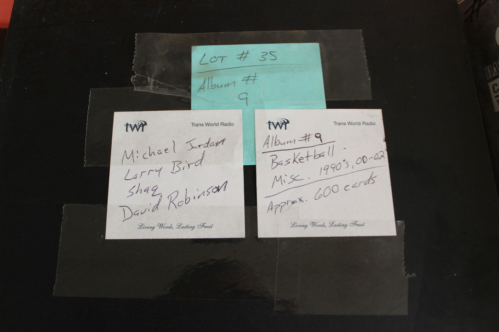 Album of misc 1990s to early 2000s basketball cards,: Jordan, David Robinson, Kevin Garnett