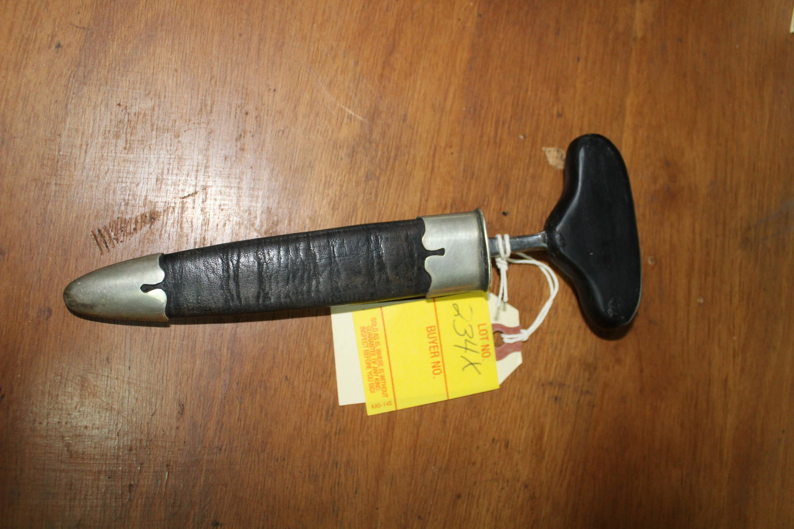 Push dagger Memphis style blade: Push dagger Memphis style blade, ebony handle, German silver mounted sheath