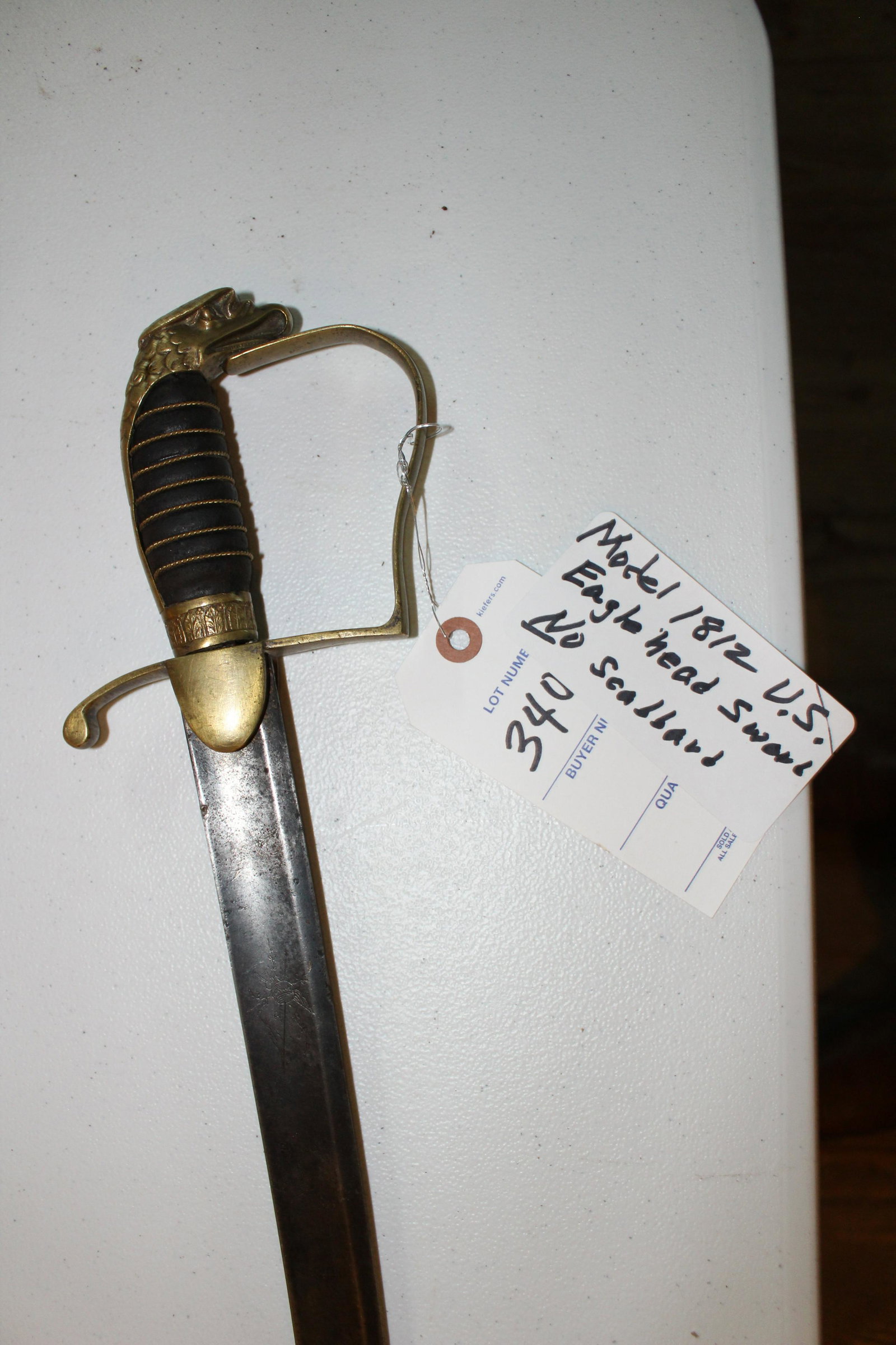Model 1812 U.S. eagle head sword: Model 1812 U.S. eagle head sword NO SCABBARD