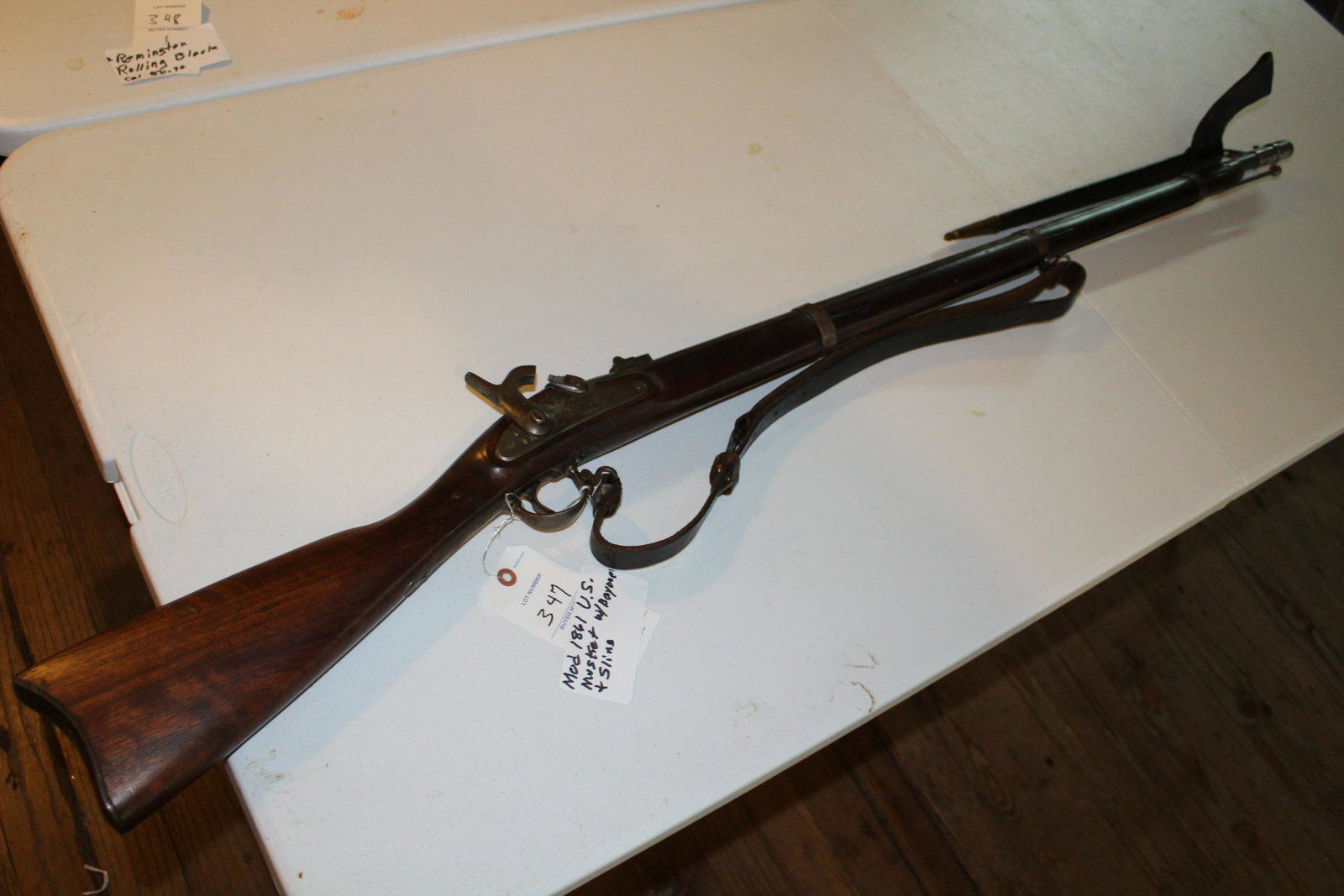 Model 1861 U.S. musket: Model 1861 U.S. musket w/bayonet & sling