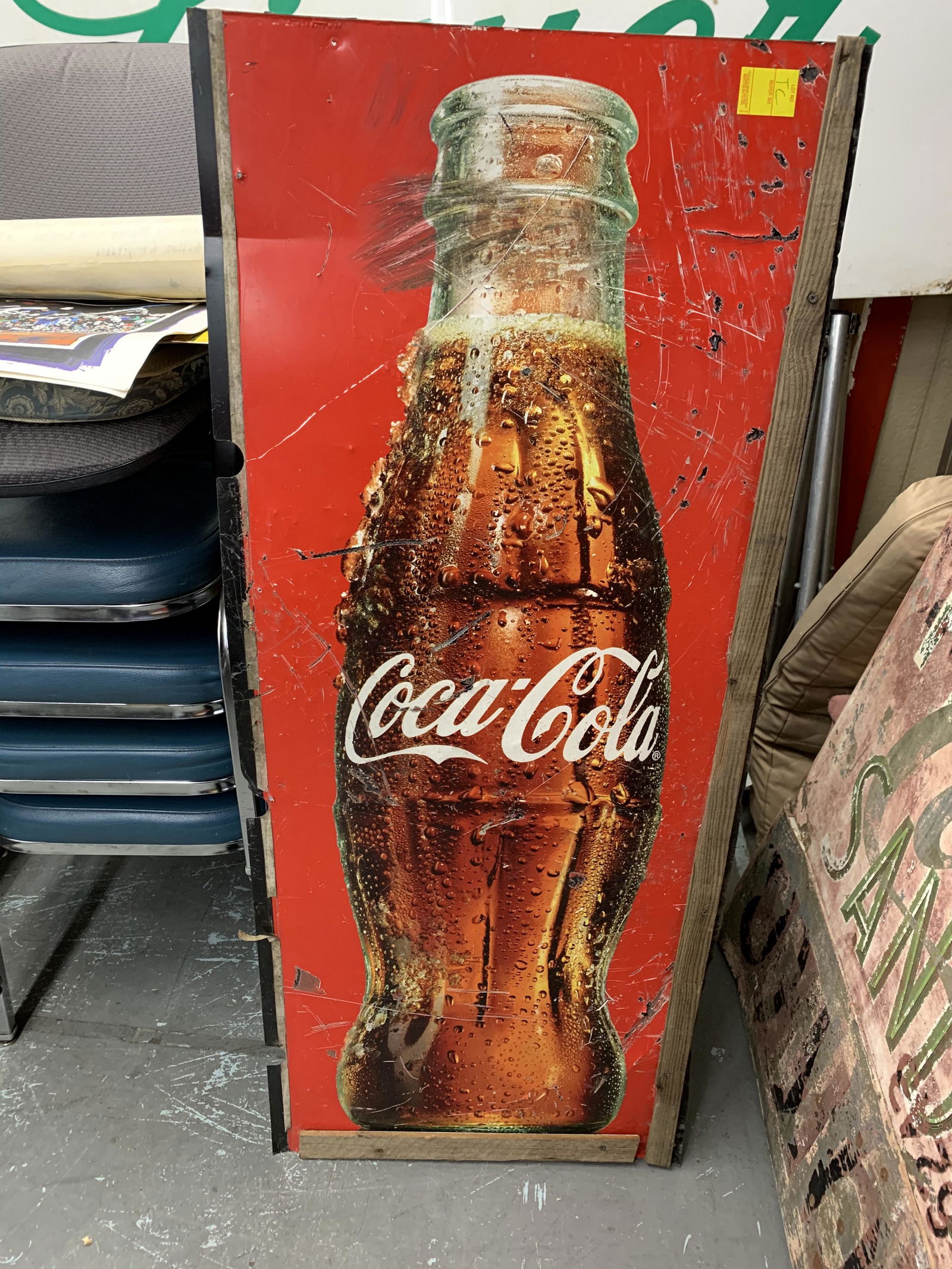 Coca Cola bottle sign 22.5" x 54": Coca Cola bottle sign 22.5" x 54"