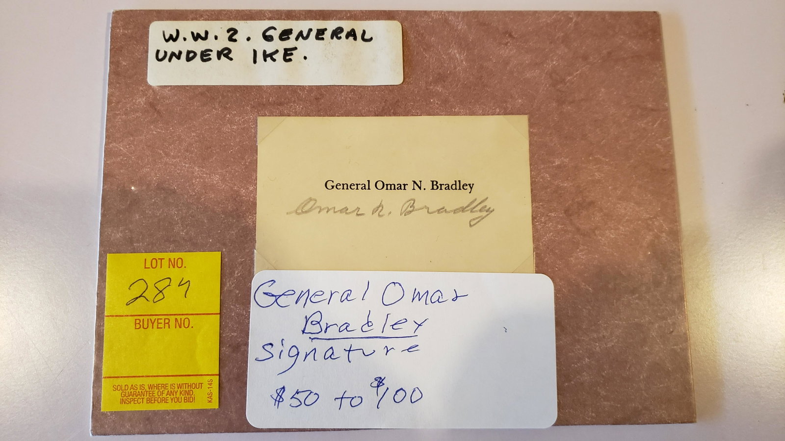 General Omar Bradley signature: General Omar Bradley signature, WWII general under Ike