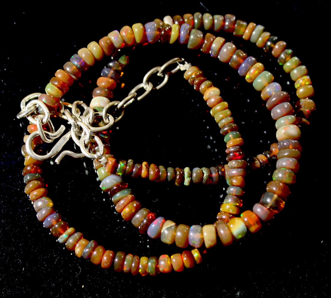 Cts 47.0 Ethiopian Opal necklace - 9.4 g (1 of 6)