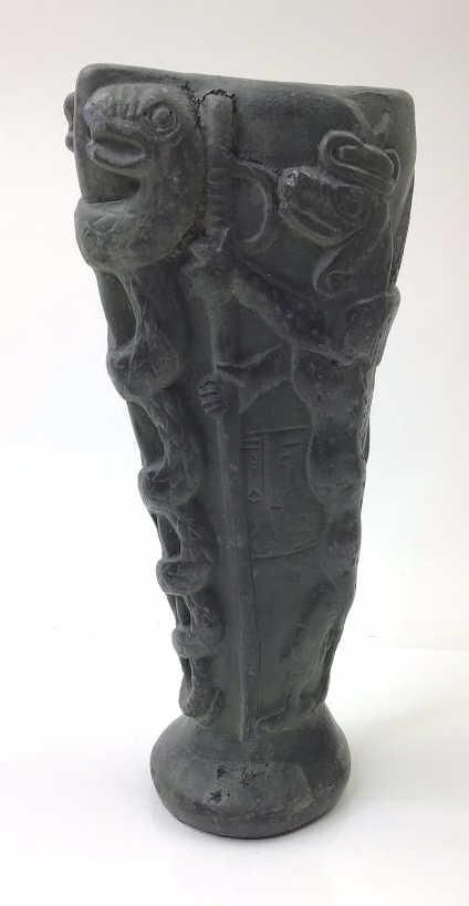 Vintage Egyptian griffin hieroglyphics cup vase (1 of 6)