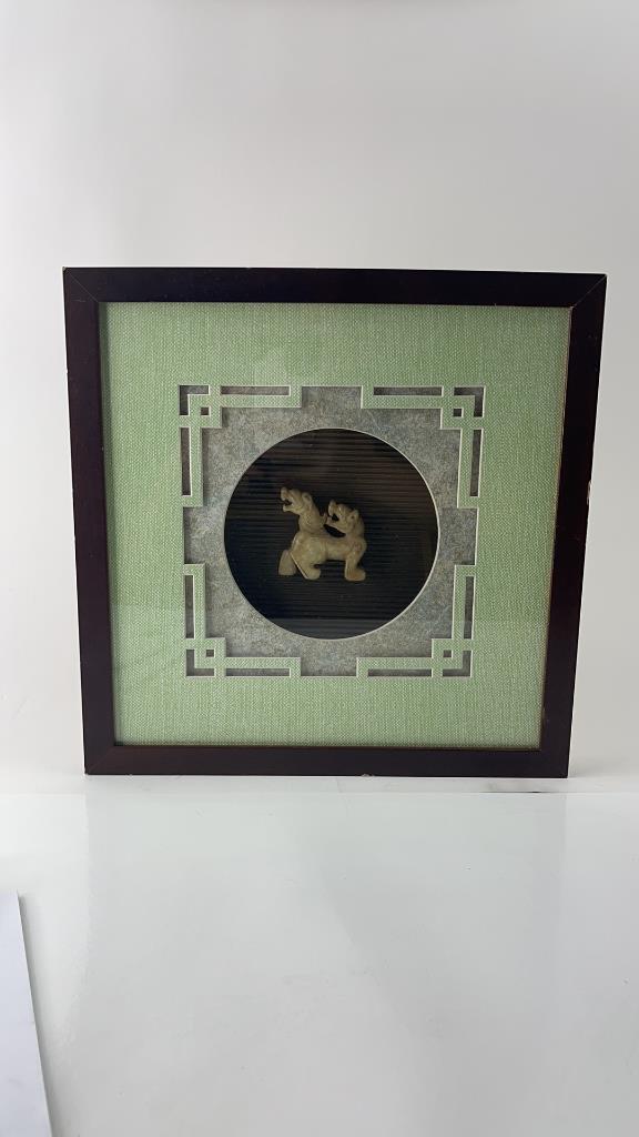 Chinese Jade hardstone guardian Lion foo dogs (1 of 5)