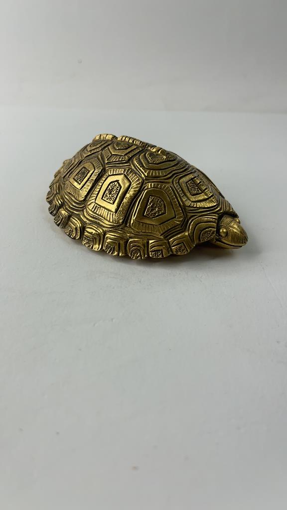 1994 MMA Gold Gilt Bronze turtle Paperweight Antique (1 of 6)