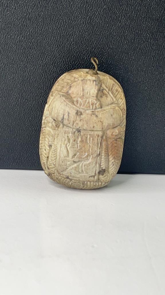 Antique Unique Carved Stone Egyptian Scarab (1 of 5)