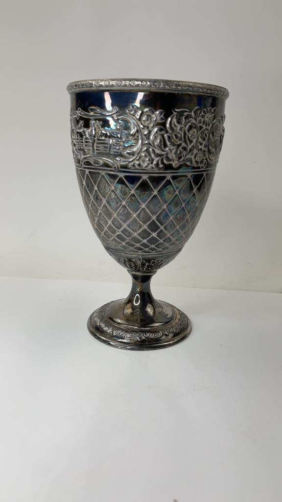 Antique 19th C Silver Plated Goblet (1 of 5)