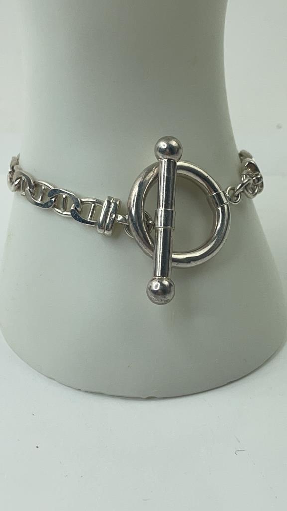 Vintage Sterling Silver Cuban Link Bracelet (1 of 4)