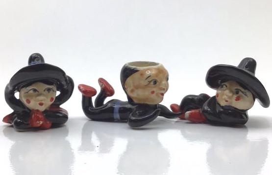 Japan Witch Salt Pepper Shakers Toothpick Holder (1 of 5)