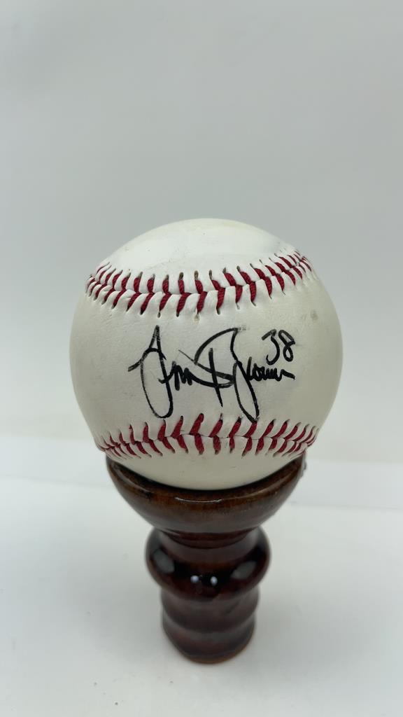 Mystery Signed Mac Gregor Baseball A: Mystery Signature in Black Marker on Baseball. We have no idea on the signature. Its a total Guess. $12.00 US Shipping