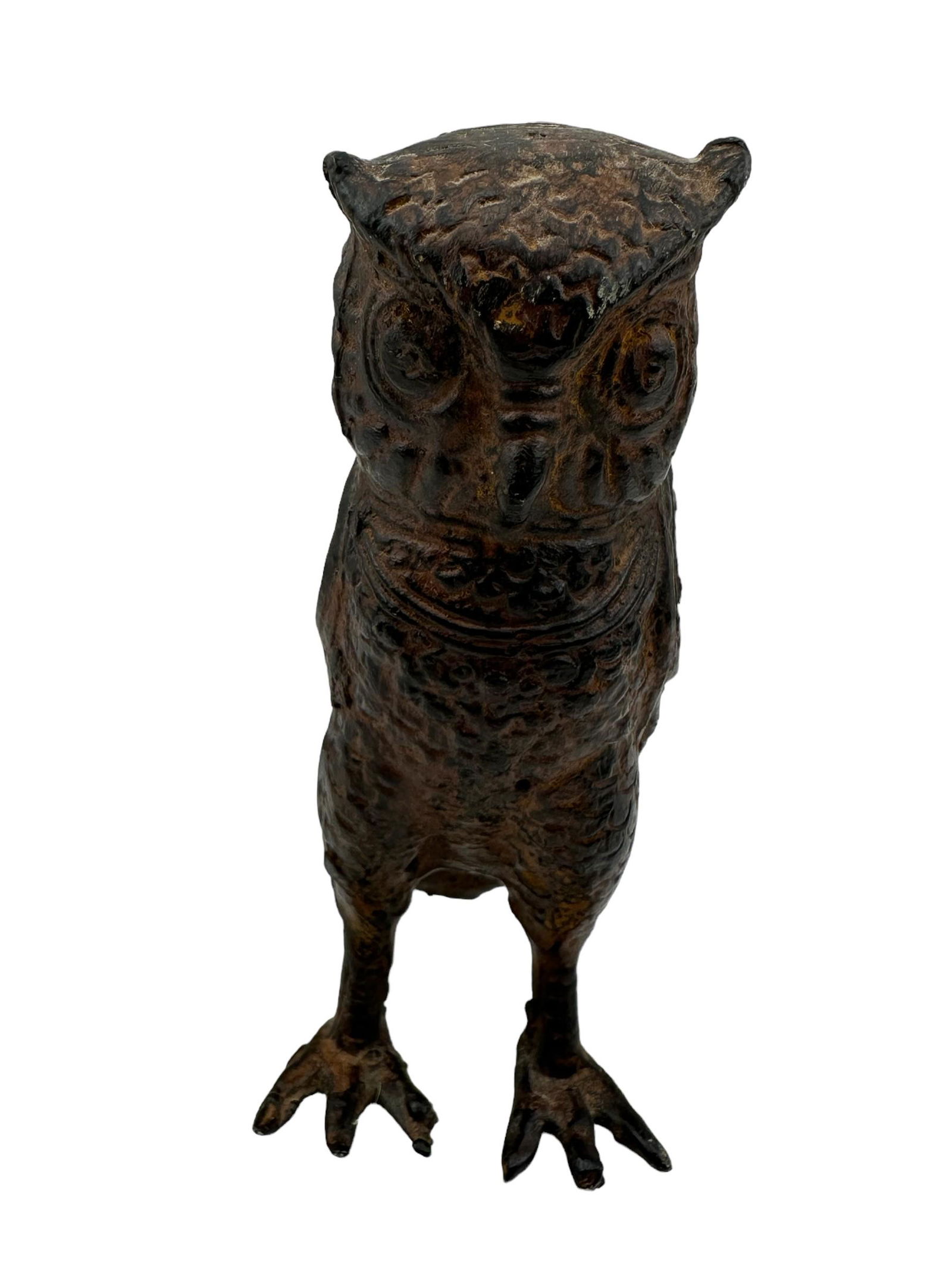 Solid Bronze Cast Metal Owl Statue (1 of 4)