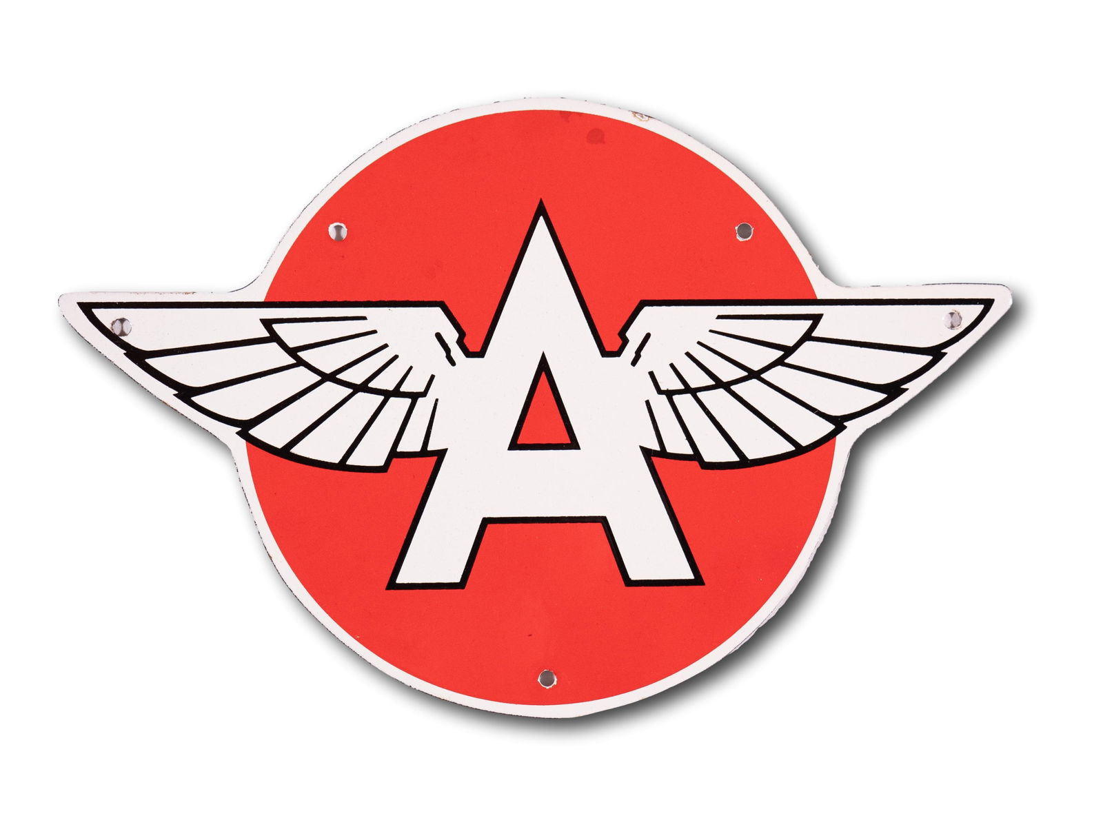 Flying A Single Sided Porcelain Truck Door Sign TAC 9 (1 of 2)