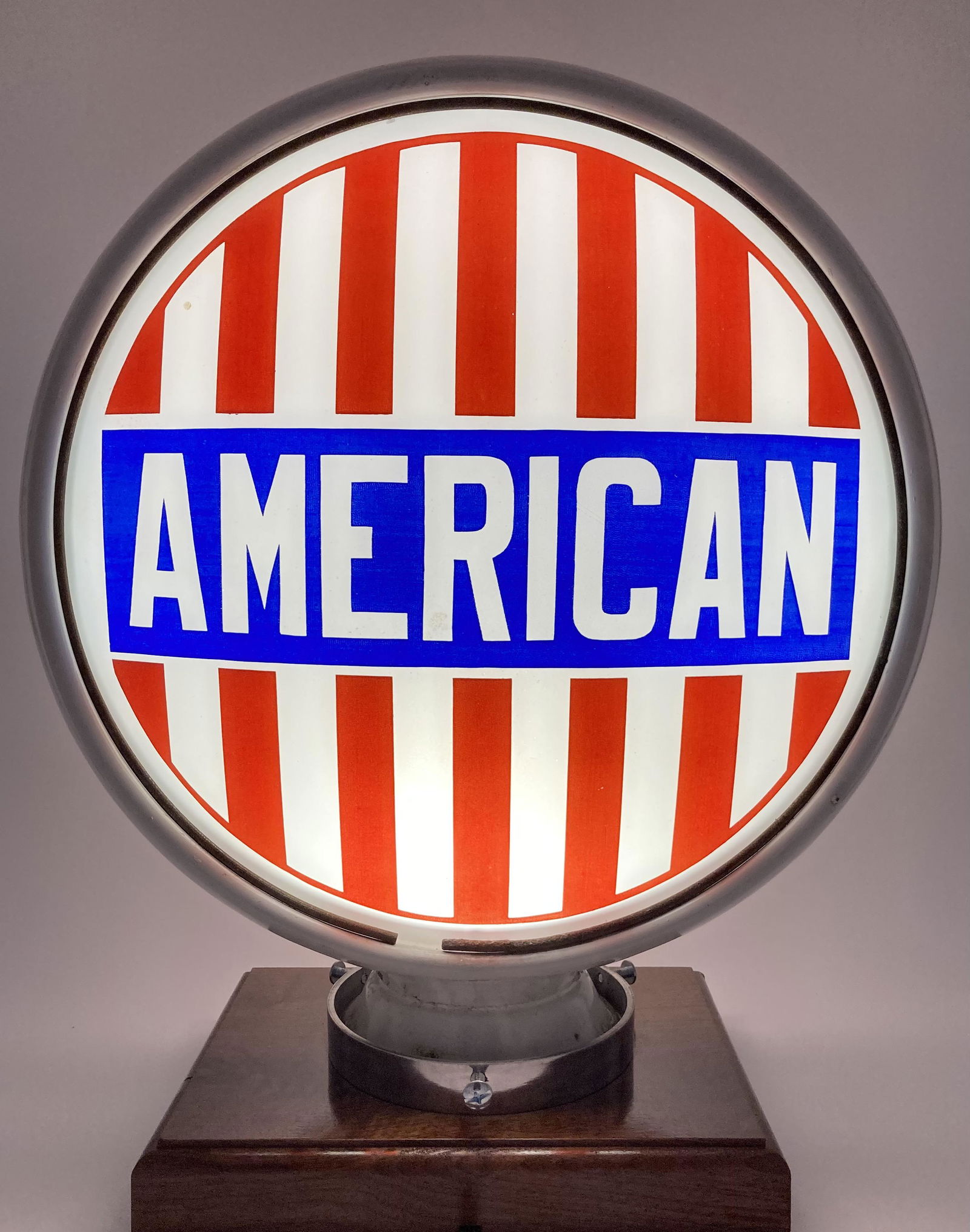 American Oil Company Porcelain Body Globe 15" Lenses (1 of 8)