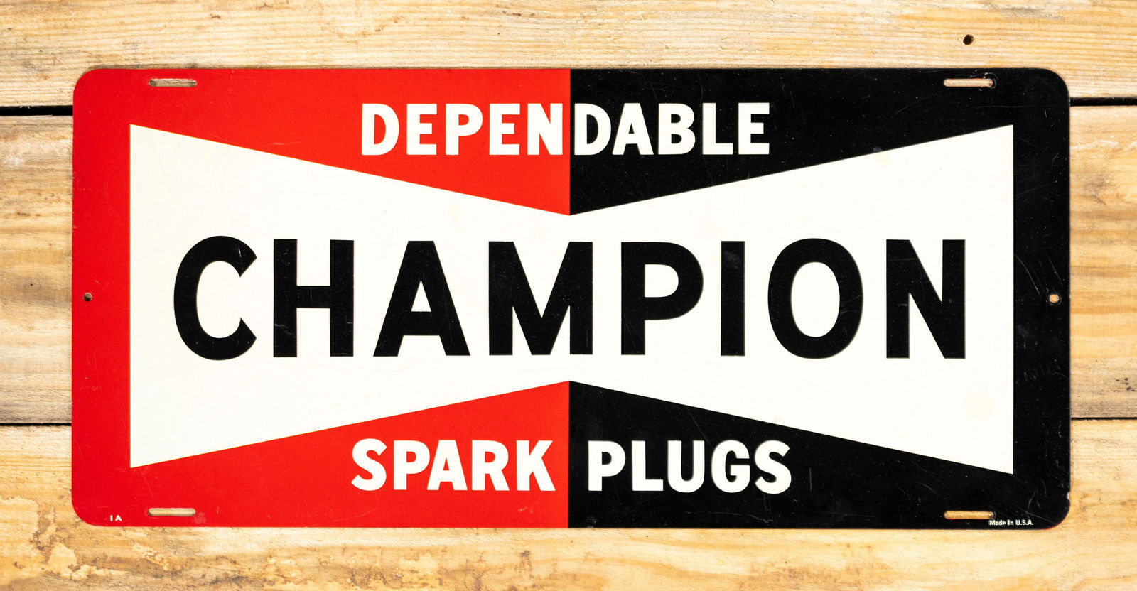 Champion Dependable Spark Plugs SS Metal Sign TAC 9.75 (1 of 2)