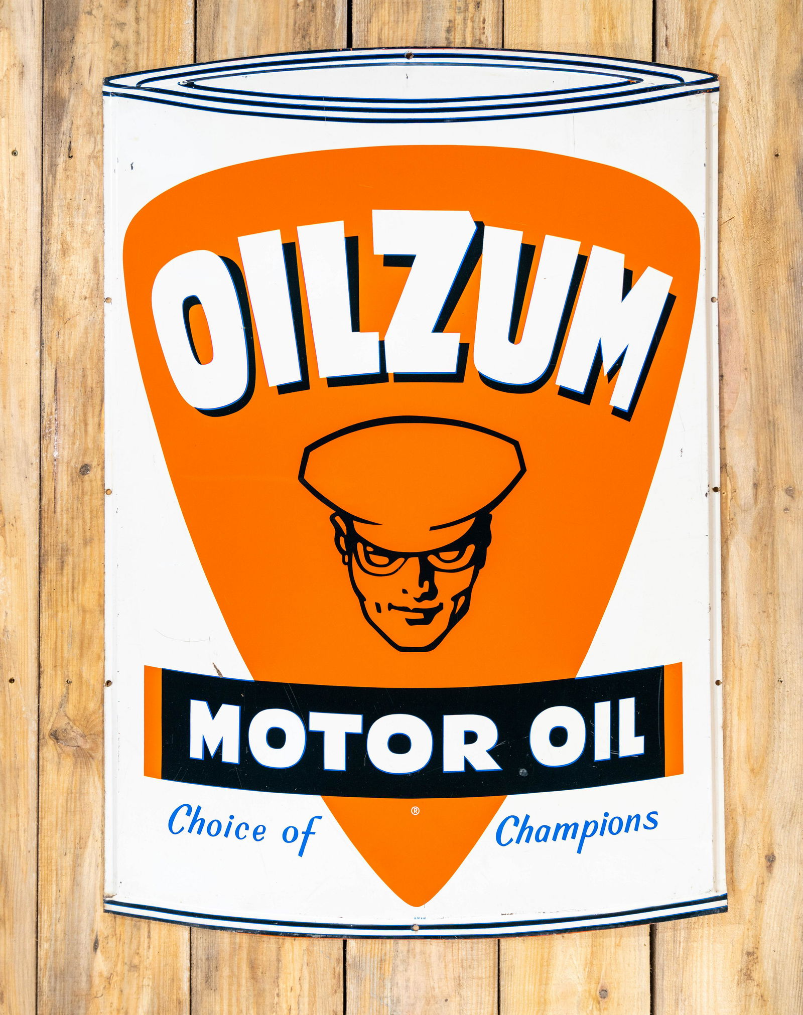 Oilzum Motor Oil Choice of Champions SST Metal Sign 8.5 (1 of 2)