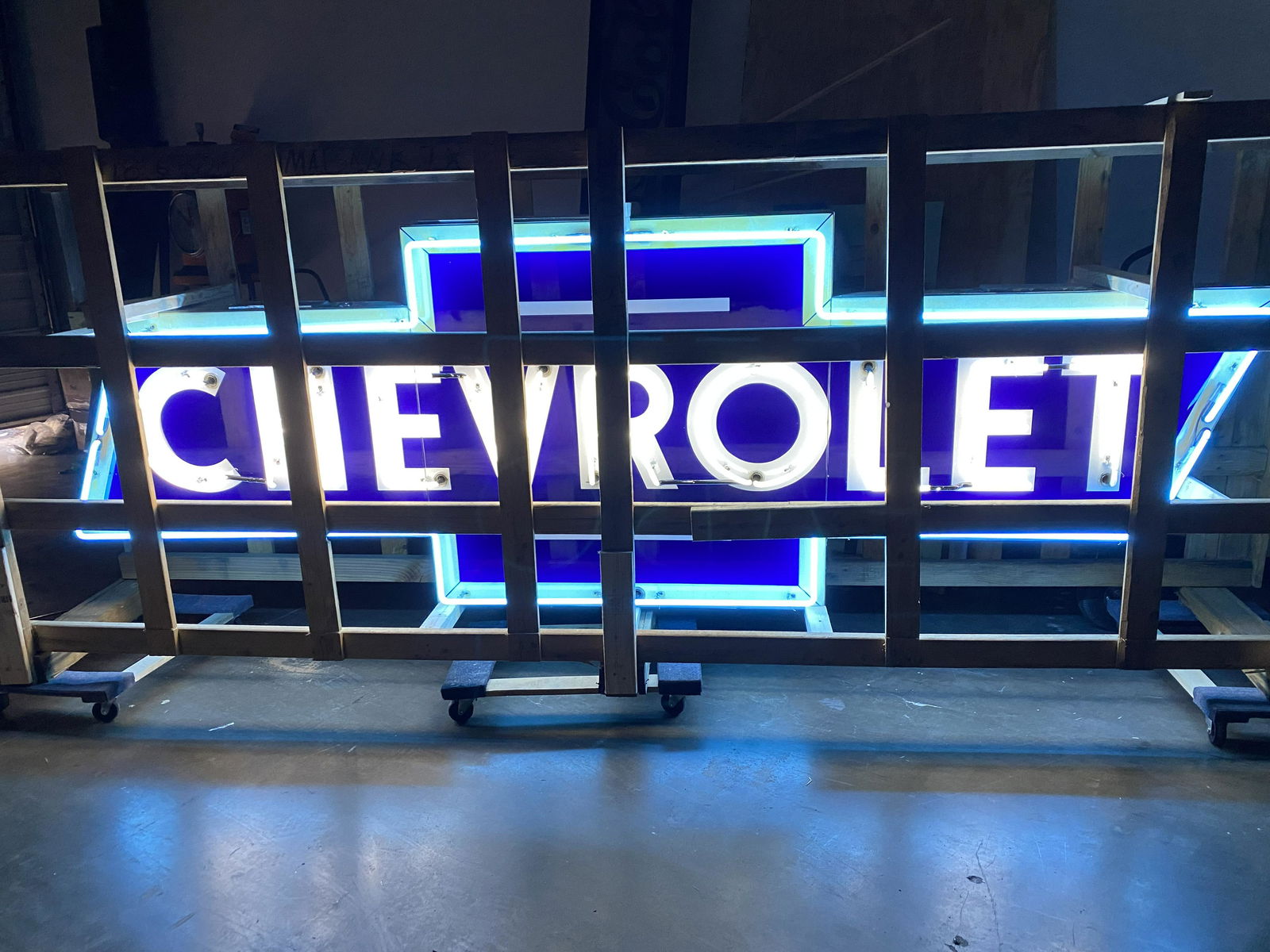 12' Chevrolet Bowtie SS Porcelain Neon Sign 8.75 (1 of 13)