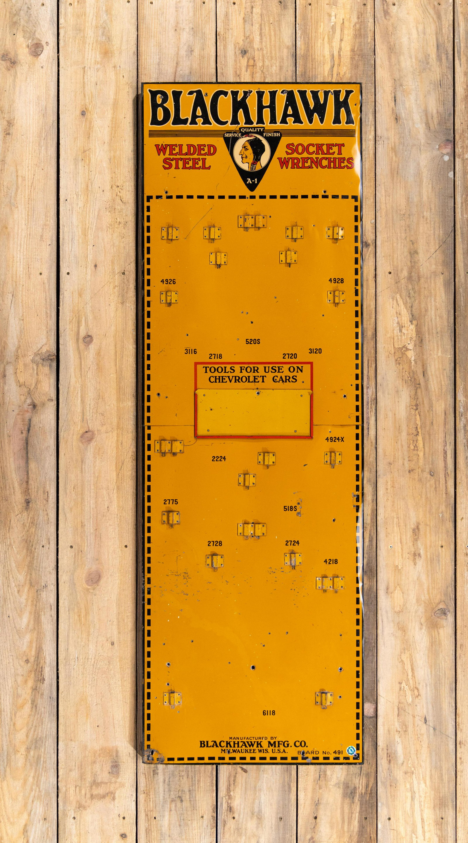 Blackhawk Tools For Chevrolet Cars Metal Display Sign (1 of 2)