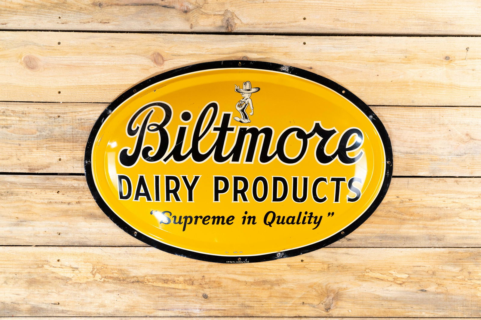 1959 Biltmore Dairy Product SST Bubble Sign TAC 8.75 (1 of 2)