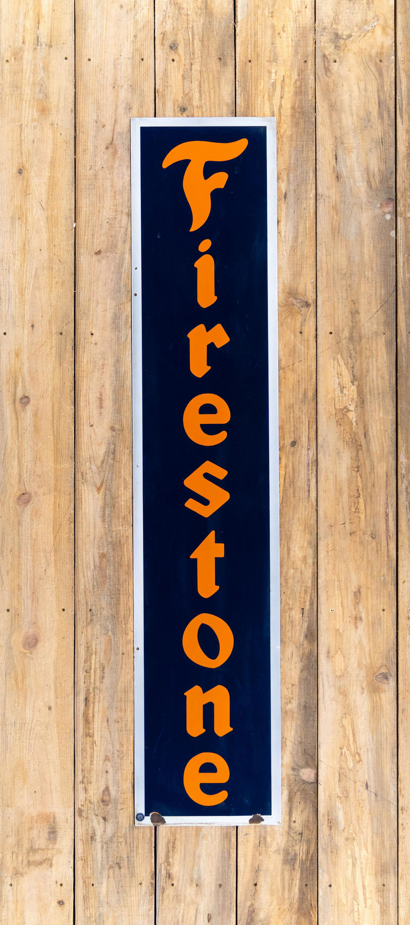 72" Firestone Tire SS Porcelain Sign TAC 8.9 (1 of 2)