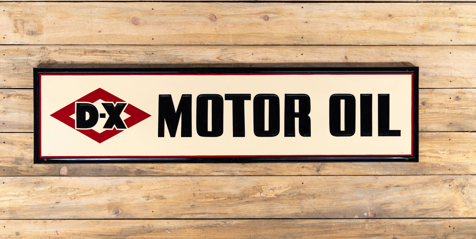 Circa 1948 D-X Motor Oil SST Emb Metal Sign TAC 9.75 (1 of 2)
