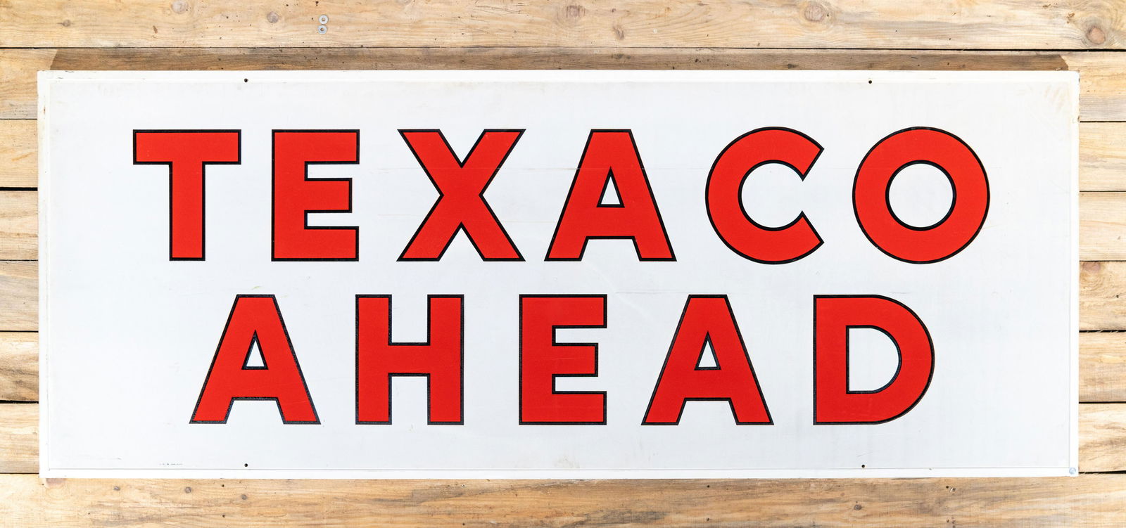 10' Texaco Ahead SS Metal Reflective ID Sign TAC 8.9 (1 of 3)