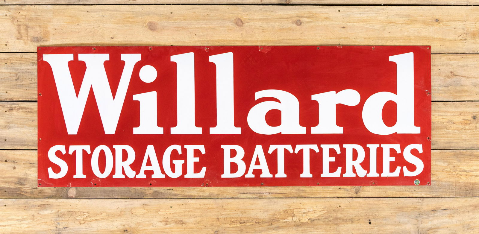 Willard Storage Batteries SS Porcelain Sign TAC 8.9 (1 of 2)