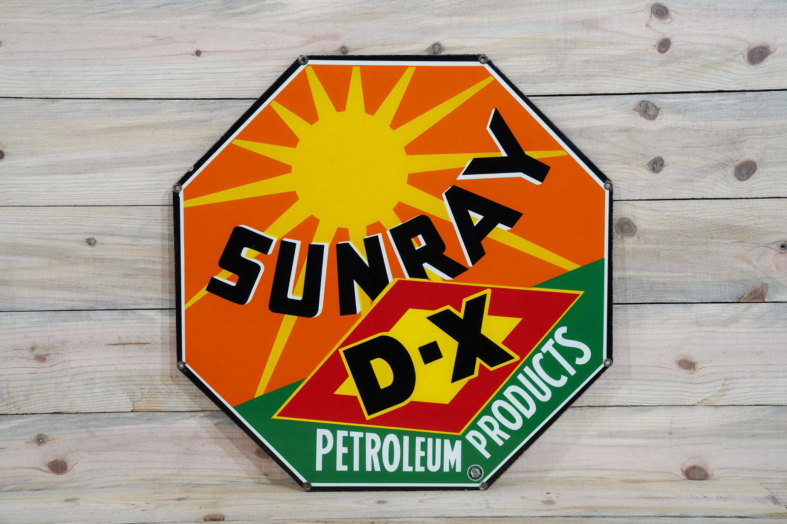 27" Sunray DX Petroleum Products Porcelain Sign TAC 9.5 (1 of 2)