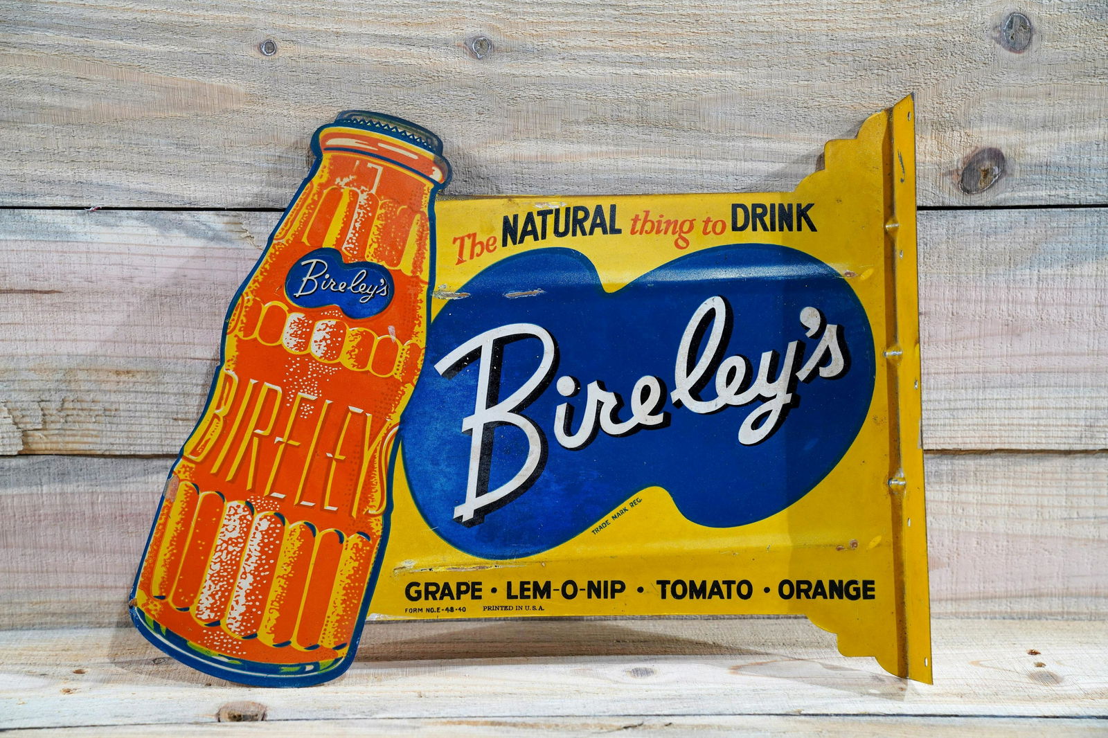 Bireley's Natural Thing to Drink Metal Flange Sign (1 of 4)