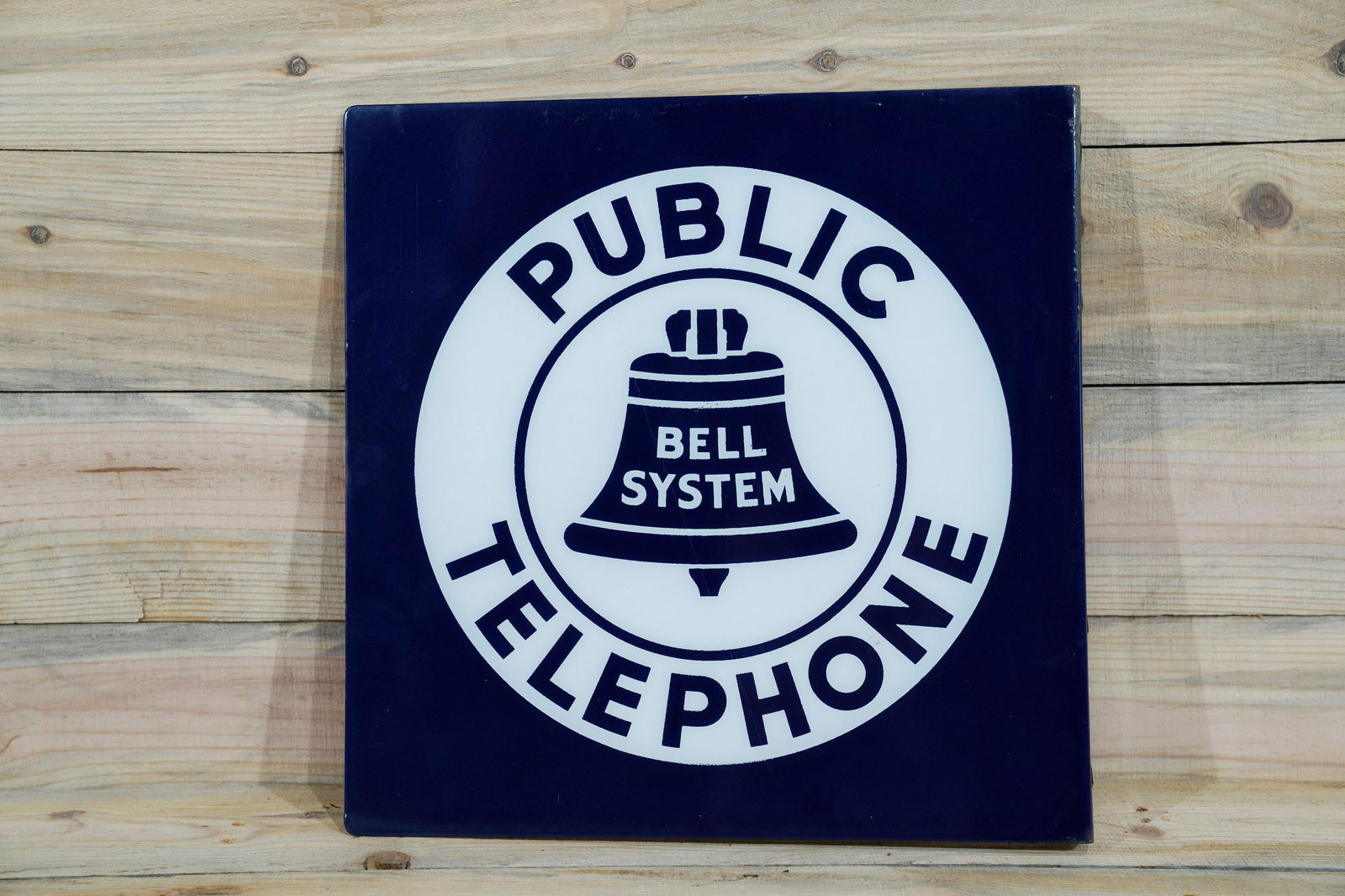 Bell Public Telephone Porcelain Flange Sign TAC 9 (1 of 3)