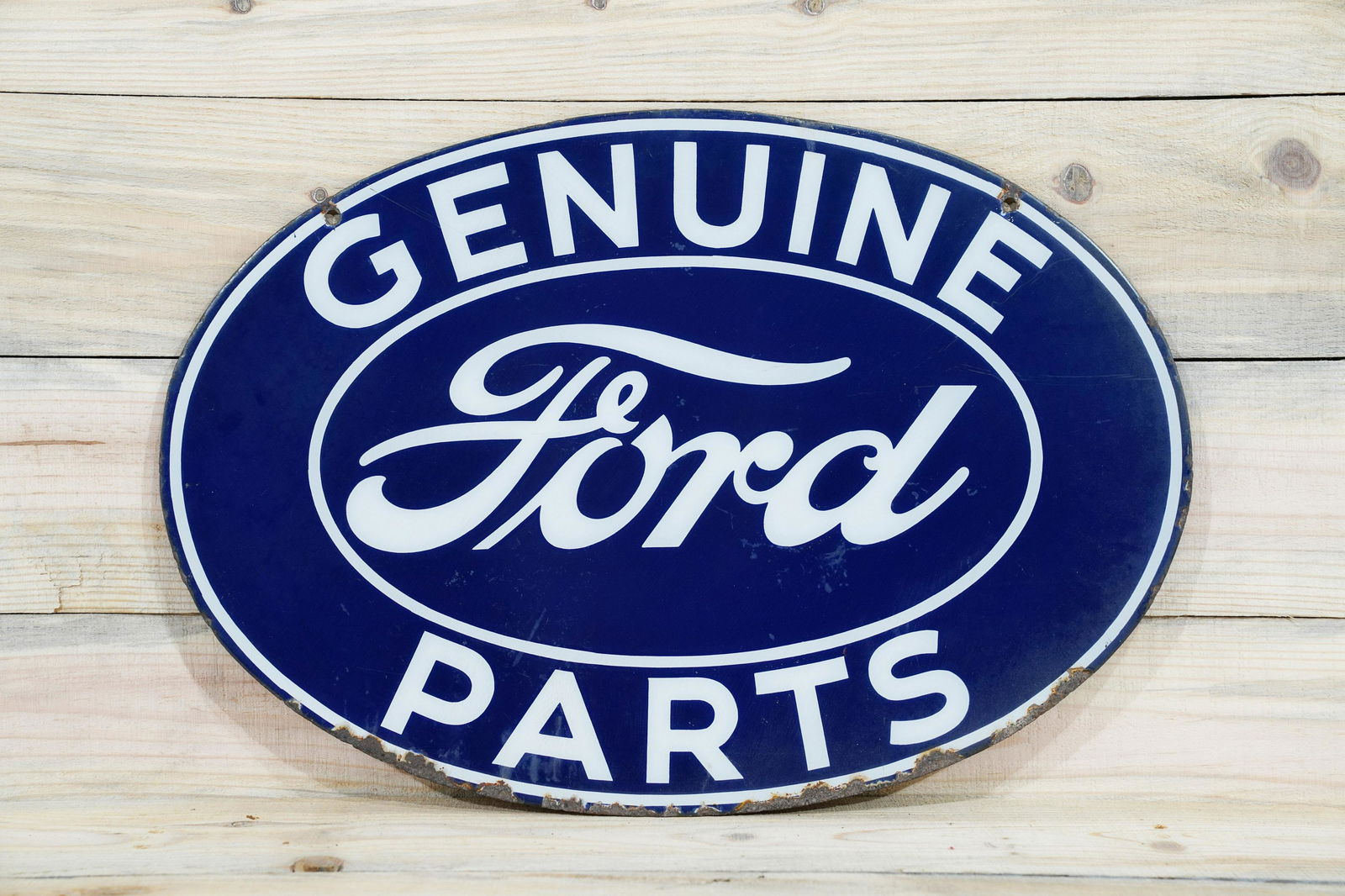 Genuine Ford Parts Double Sided Porcelain Sign TAC 8.25 (1 of 2)