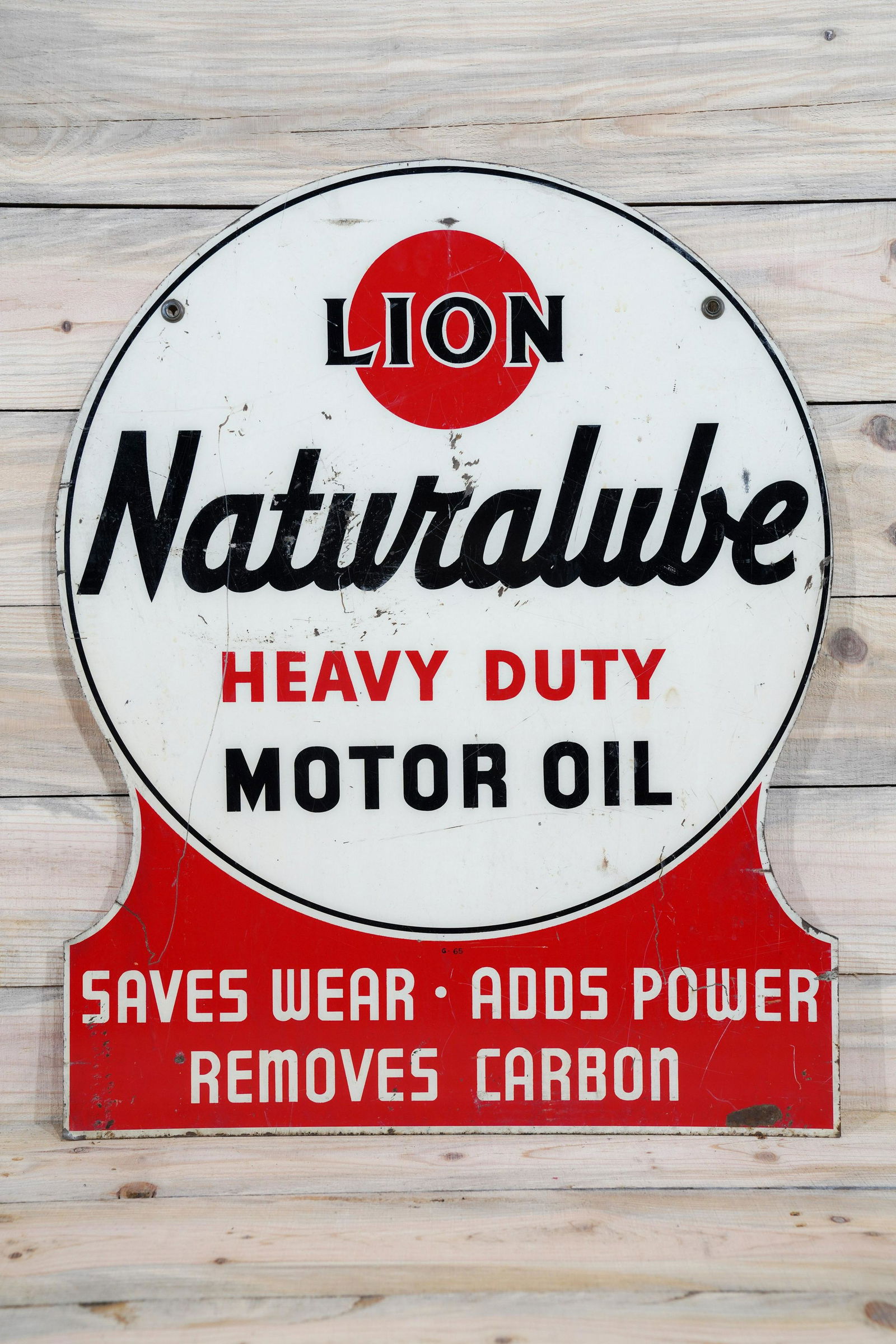 Lion Naturalube Heavy Duty Motor Oil Metal Sign TAC 7 (1 of 2)