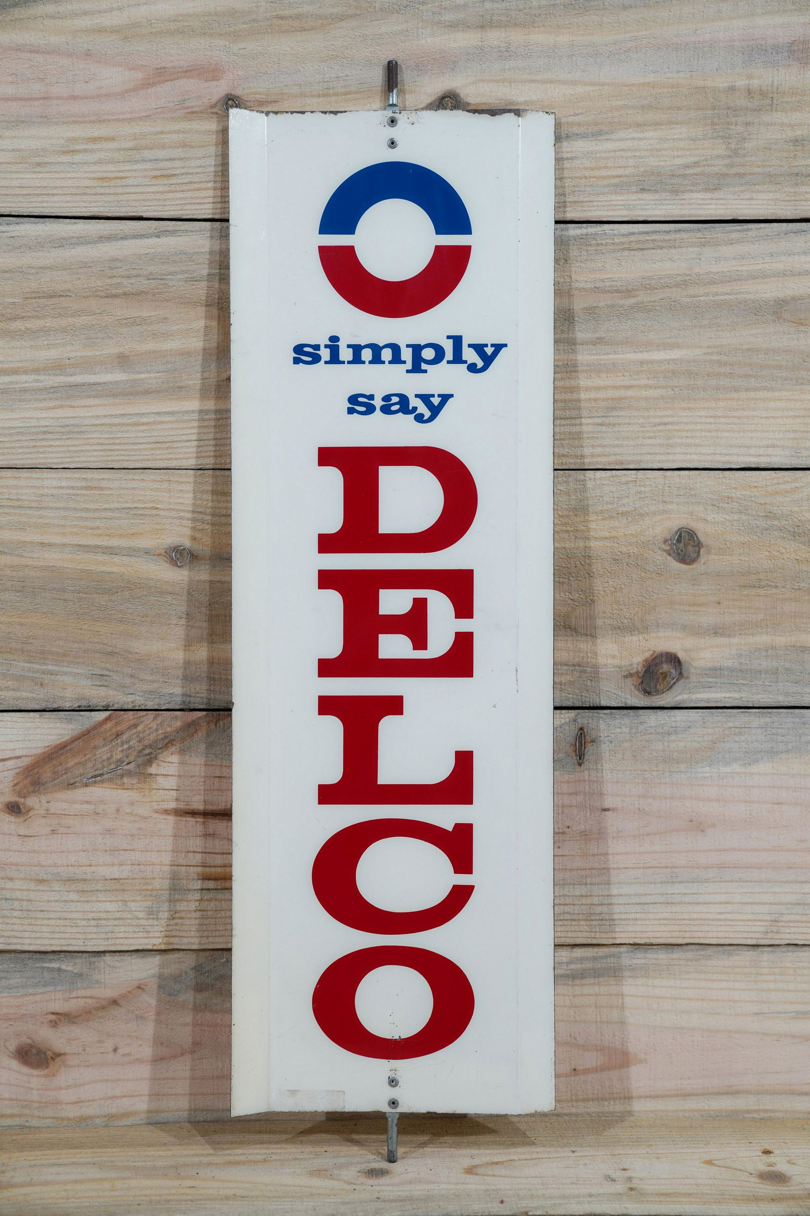 Simply Say Delco DS Metal Vertical Spinner Sign TAC 8.9 (1 of 2)