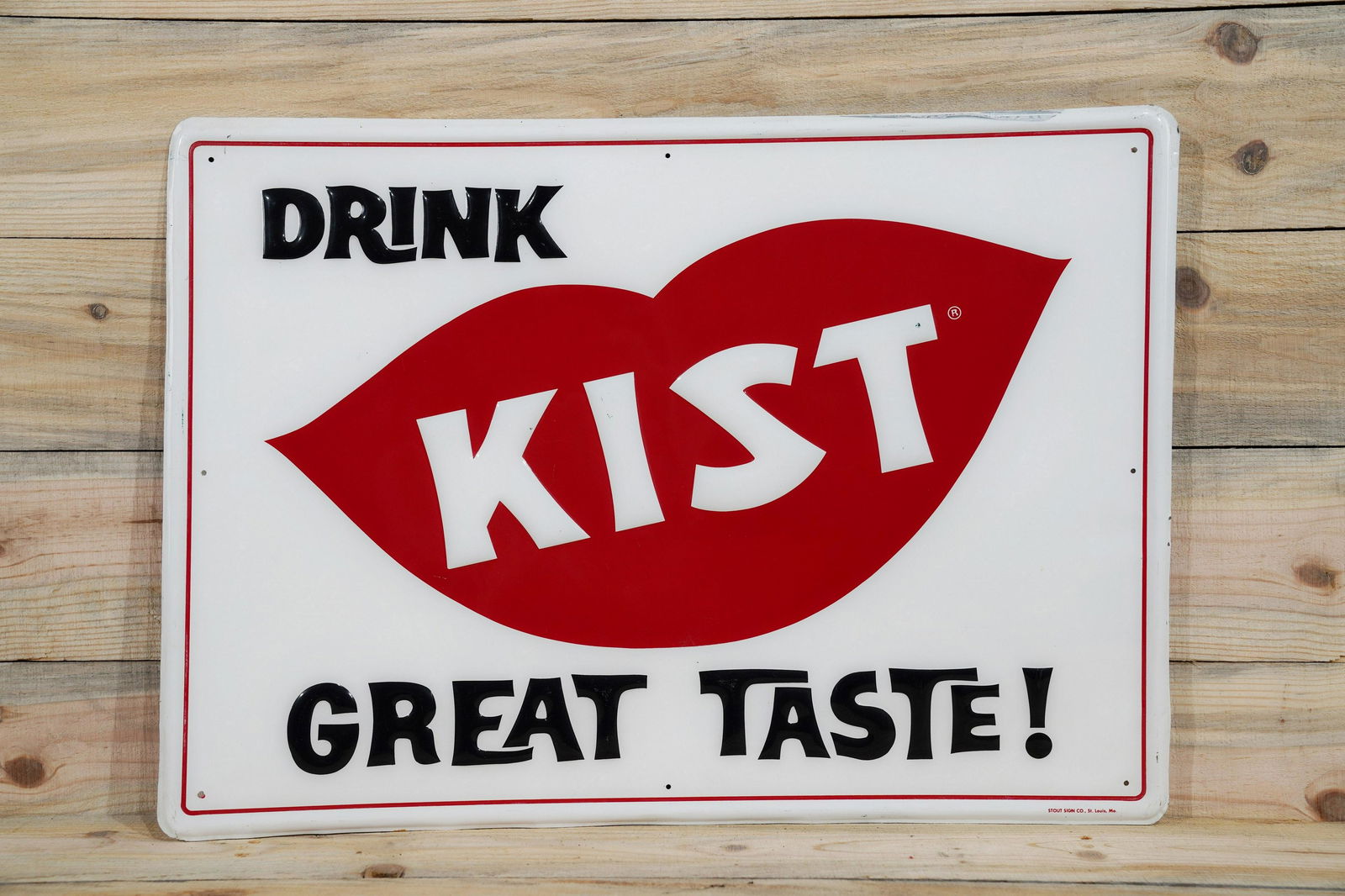 Drink Kist Great Taste SST Emb Metal Sign TAC 8.75 (1 of 2)