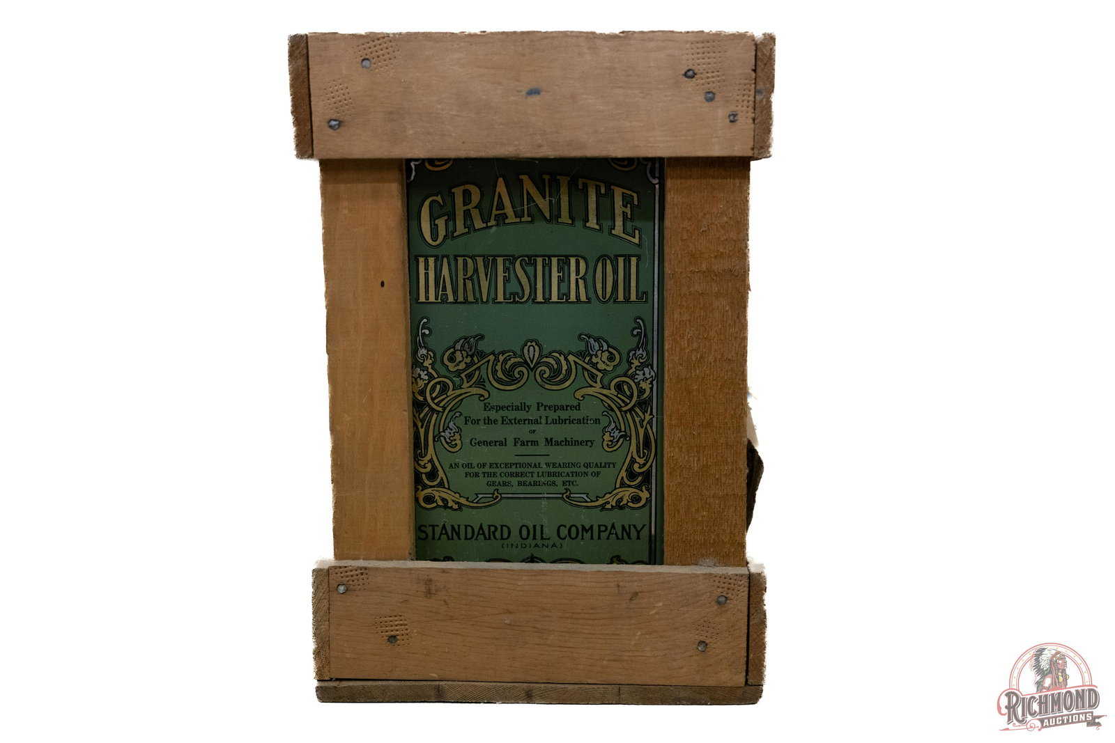 Standard Oil Granite Harvester Oil 5 Gallon Can & Crate (1 of 1)