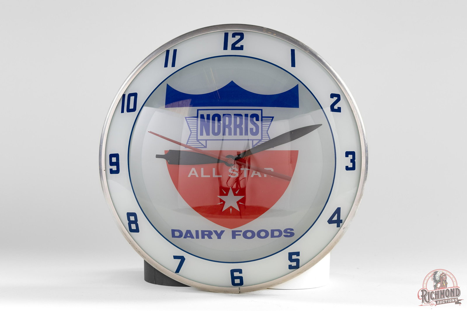Norris All Star Dairy Foods Lighted Double-Bubble Clock (1 of 3)