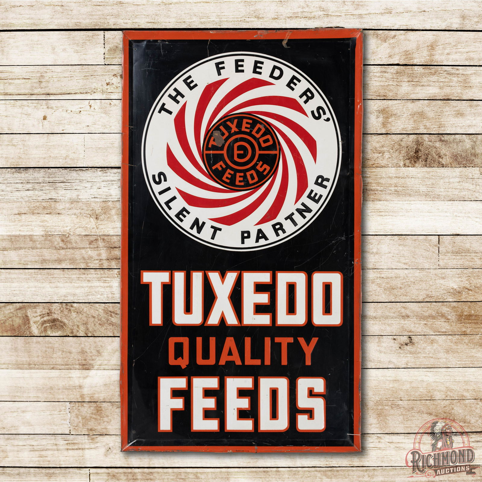 Tuxedo Feeds w/ Logo Single Sided Metal Sign TAC 7 (1 of 3)