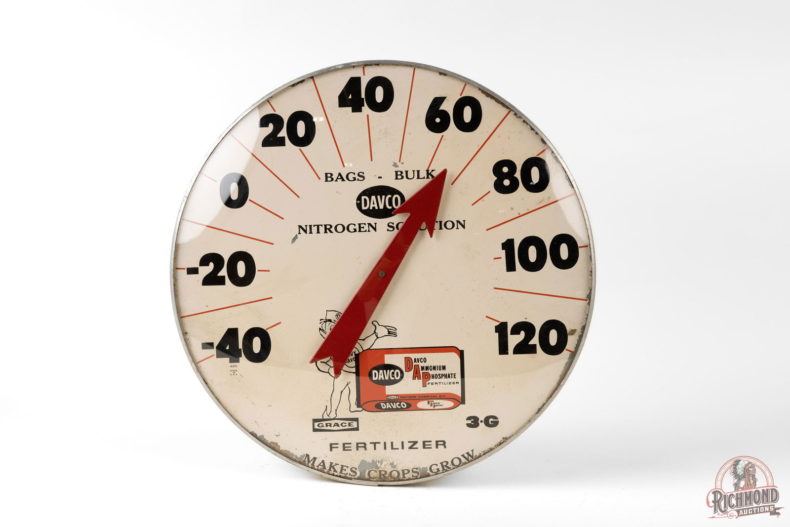 18" Davco DAP Fertilizer Round Thermometer (1 of 2)