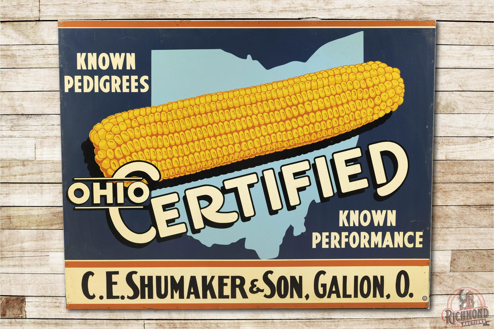 Ohio Certified Seed Single Sided Masonite Sign TAC 9 (1 of 3)