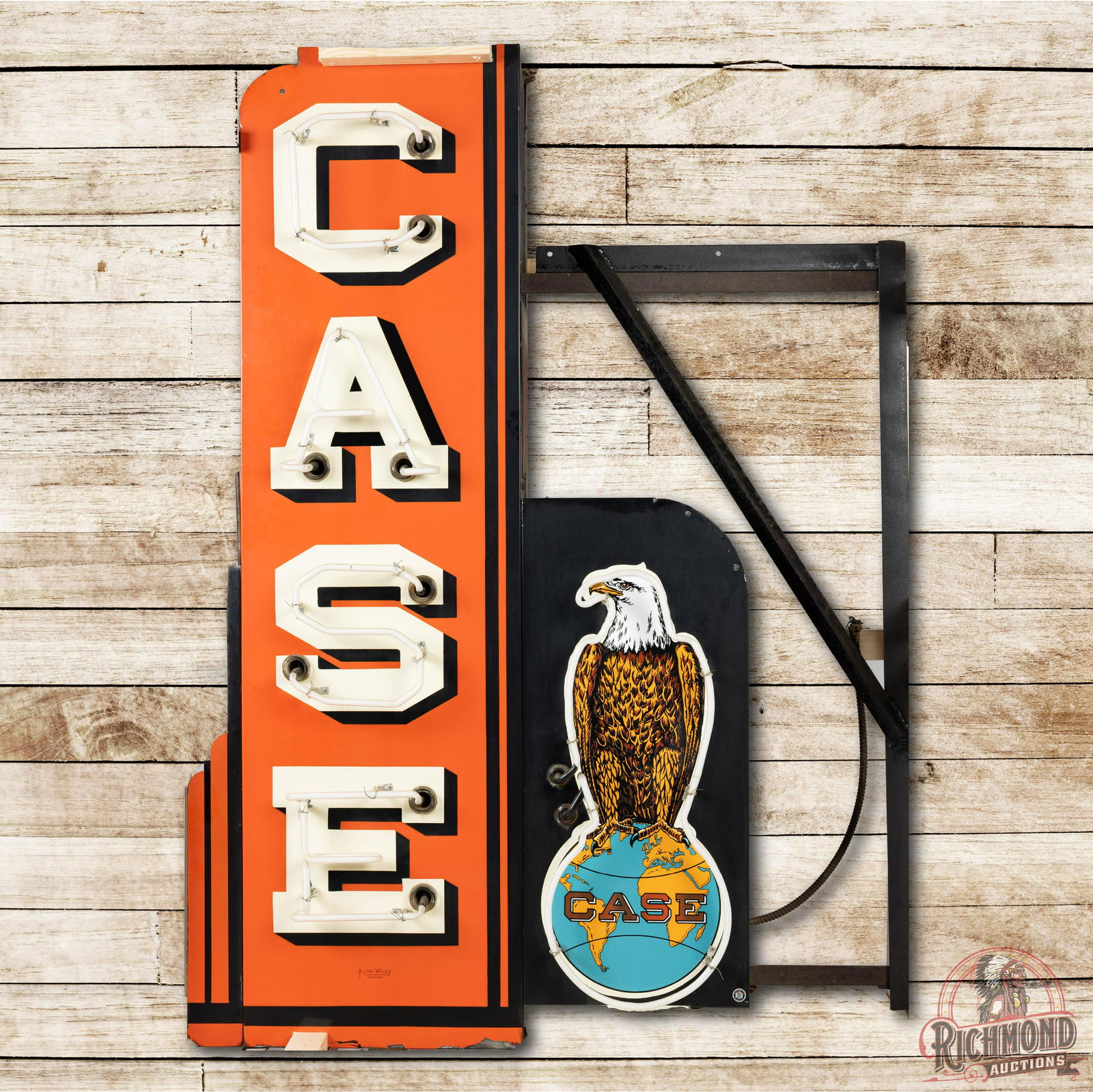 Case Ole Abe Logo DS Porcelain Neon Sign TAC 9 & 8.75 (1 of 7)