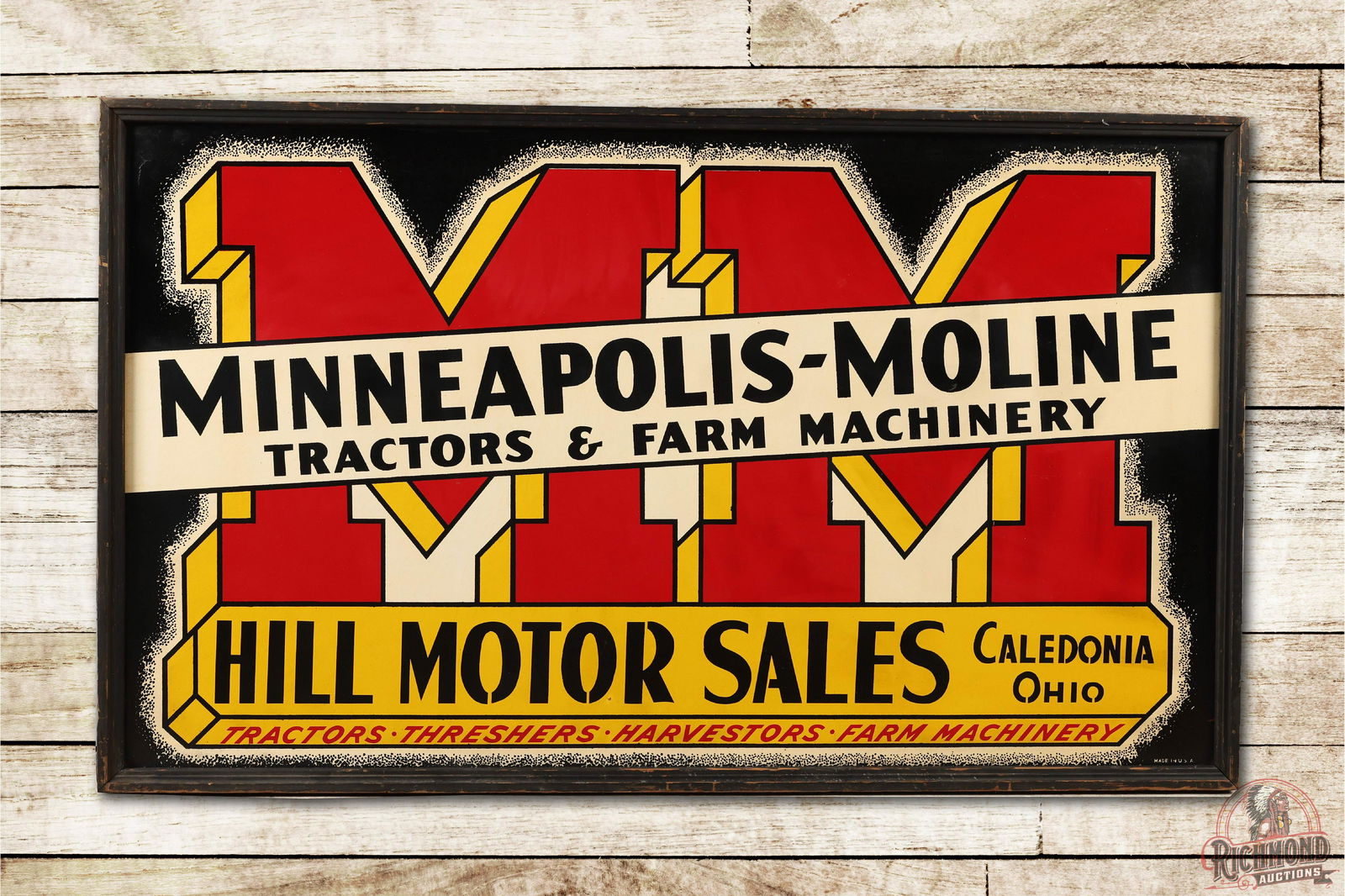 Minneapolis Moline Tractors & Farm Machinery Sign TAC 9 (1 of 3)