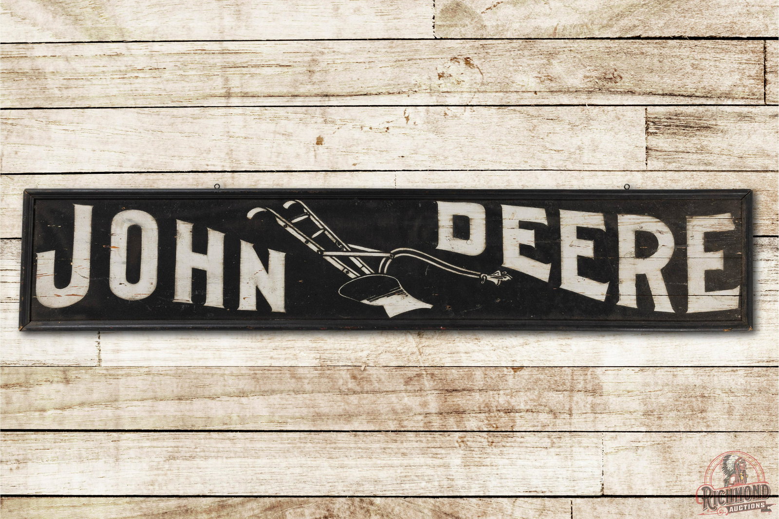 6' John Deere One-Bottom Walking Plow Wood Smaltz Sign (1 of 3)